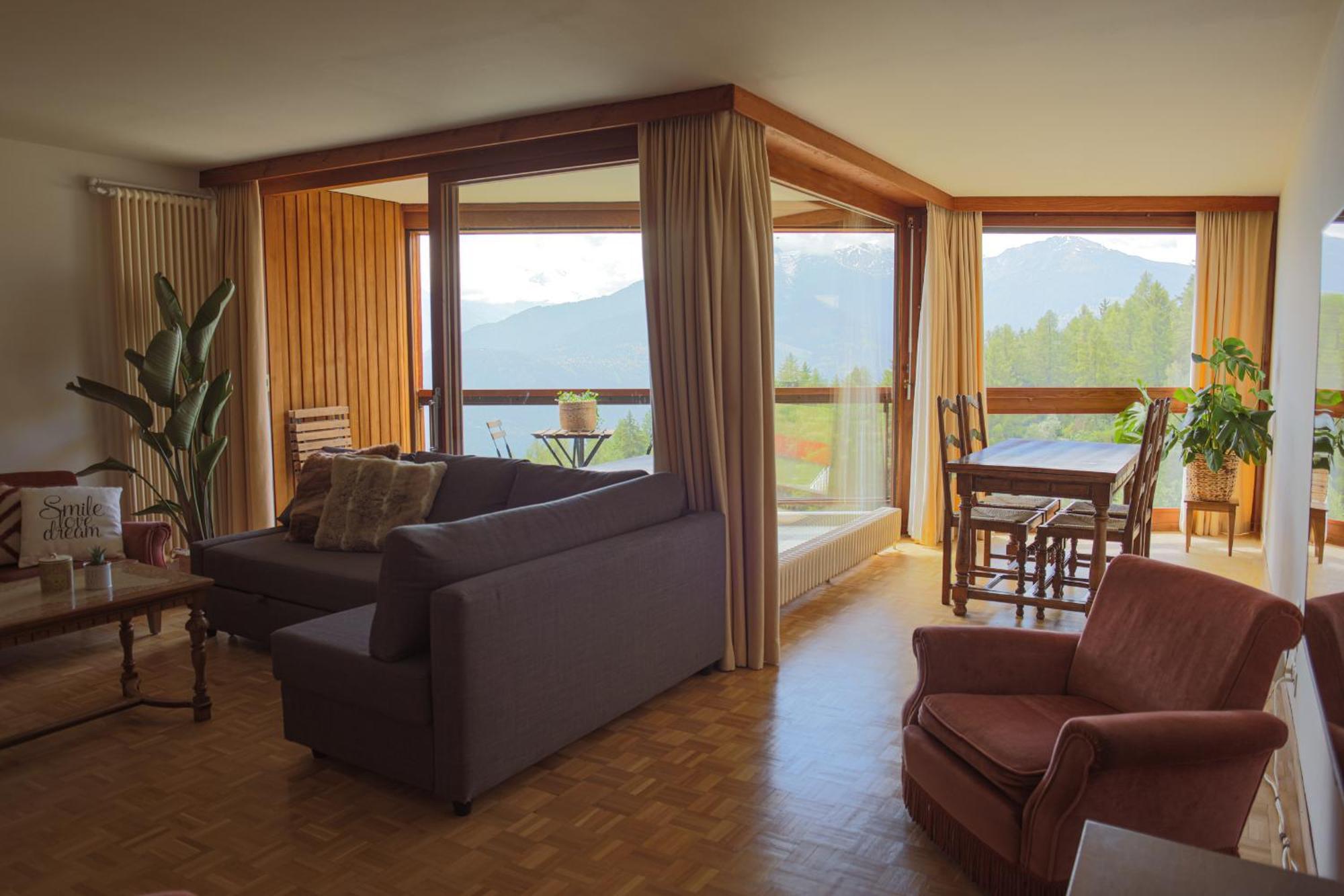 Mountain View Apartment With Parking & Fast Wifi Кран-Монтана Экстерьер фото